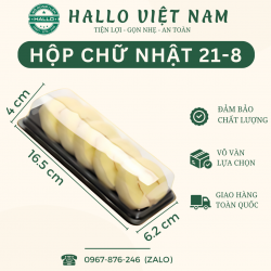 HỘP NHỰA 21-8 ĐỰNG BÁNH BÔNG LAN CUỘN HÌNH BẬC THANG 