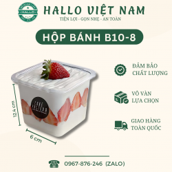 HỘP NHỰA ĐỰNG BÁNH LẠNH B10, HỘP NHỰA ĐỰNG BÁNH MOUSSE B10, HỘP NHỰA ĐỰNG BÁNH TIRAMISU B10