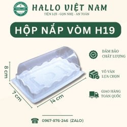 HỘP NHỰA NẮP VÒM H19 ĐỰNG BÁNH BÔNG LAN, BÁNH CUỘN