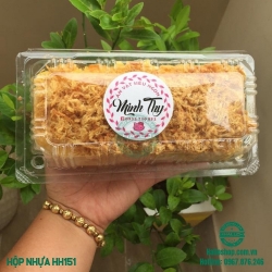 HỘP BÁNH HÌNH CHỮ NHẬT H151 ĐỰNG BÁNH BÔNG LAN - BÁNH PHÔ MAI TAN CHẢY