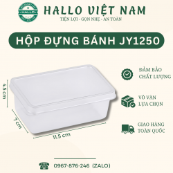 HỘP MOUSSE HÌNH CHỮ NHẬT 400ML JY1250 ĐỰNG BÁNH LẠNH, TIRAMISU, KEM CHEESE, TRÁI CÂY GỌT SẴN