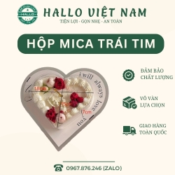 HỘP MICA TRÁI TIM ĐỰNG BÁNH KEM MÀU TRẮNG