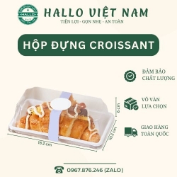 HỘP NHỰA ĐỰNG BÁNH CROISSANT, BÁNH BÔNG LAN CUỘN CẮT LÁT, BÁNH NGỌT CÁC LOẠI