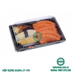 KHAY NHỰA SUSHI HÌNH CHỮ NHẬT CÓ HOA VĂN JY -1111