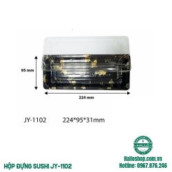 KHAY NHỰA SUSHI HÌNH CHỮ NHẬT CÓ HOA VĂN JY -1102