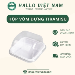 HỘP BÁNH HÌNH VÒM ĐỰNG TIRAMISU, MOUSSE, BÔNG LAN CẮT LÁT