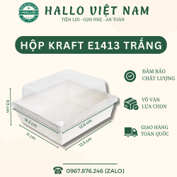 HỘP GIẤY 1413 MÀU TRẮNG NẮP TRONG ĐỰNG BÁNH 