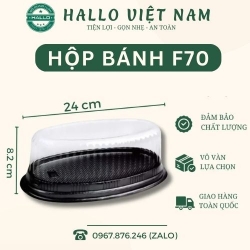HỘP BÁNH OVAL ĐẾ ĐEN F70 ĐỰNG BÁNH 