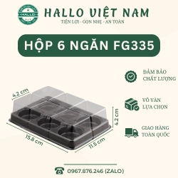 HỘP NHỰA ĐỰNG BÁNH TRUNG THU MINI, BÁNH LAVA TRỨNG CHẢY, BÁNH MOCHI 6 NGĂN LÕI TRÒN [FG335] 