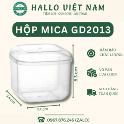 HỘP MICA VUÔNG GD2013 ĐỰNG BÁNH LẠNH PANNA COTTA, TIRAMISU, MOUSSE