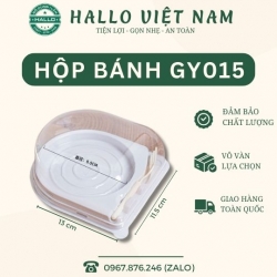 HỘP ĐỰNG BÁNH TRÒN GY015 - HỘP KÈM NĨA