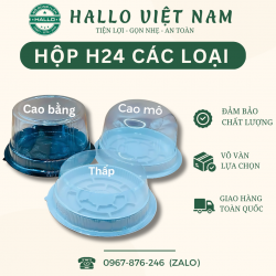 HỘP ĐẾ TRẮNG NẮP THẤP H24 ĐỰNG BÁNH CREPE SẦU RIÊNG