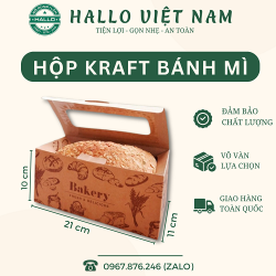 HỘP GIẤY ĐỰNG BÁNH MÌ HOA CÚC