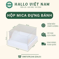 HỘP MICA ĐỰNG BÁNH SINH NHẬT, BÁNH KEM MINI KÈM ĐẾ CAO CẤP 