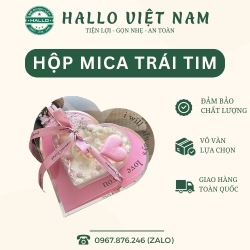 HỘP MICA TRÁI TIM ĐỰNG BÁNH KEM MÀU HỒNG