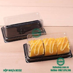 HỘP BÁNH HÌNH CHỮ NHẬT B032 ĐỰNG BÁNH BÔNG LAN CUỘN
