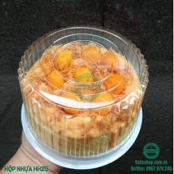 HỘP NHỰA H25 CAO ĐỰNG BÁNH BÔNG LAN 16 CM 