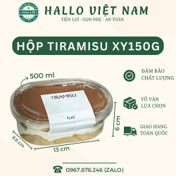 HỘP BÁNH OVAL HT150G ĐỰNG BÁNH MOUSSE, HỘP BÁNH OVAL HT150G ĐỰNG BÁNH TIRAMISU