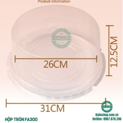 HỘP TRÒN ĐỰNG BÁNH BÔNG LAN TRỨNG MUỐI FA300