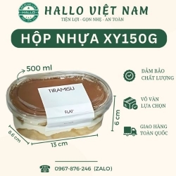 HỘP XY150G HÌNH OVAL ĐỰNG BÁNH LẠNH, BÁNH TIRAMISU, PANNA COTTA, MOUSSE