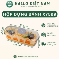 HỘP CHỮ NHẬT XY599 ĐỰNG BÁNH LẠNH MOUSSE-TIRAMISU-PANNACOTTA