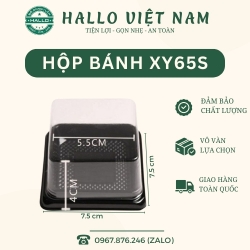 HỘP VUÔNG ĐẾ ĐEN - HỘP ĐỰNG BÁNH TRUNG THU, RAU CÂU [XY65S]