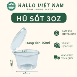 HŨ SỐT 3OZ NẮP LIỀN ĐỰNG PANNA COTTA - HŨ NHỰA TRONG 90ML ĐỰNG SỐT