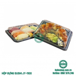 KHAY NHỰA SUSHI HÌNH CHỮ NHẬT CÓ HOA VĂN JY -1100