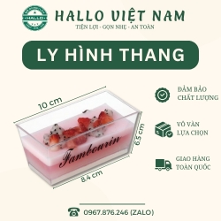 HỘP MICA CỨNG HÌNH THANG ĐỰNG BÁNH TIRAMISU, MOUSSE [4745]