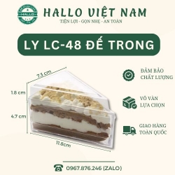 LY TAM GIÁC ĐỰNG TIRAMISU, MOUSSE, PANNA COTTA LC-48 [ĐẾ TRONG]