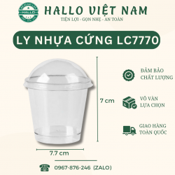 LY NHỰA CỨNG LC-7770 NẮP CẦU ĐỰNG BÁNH TIRAMISU